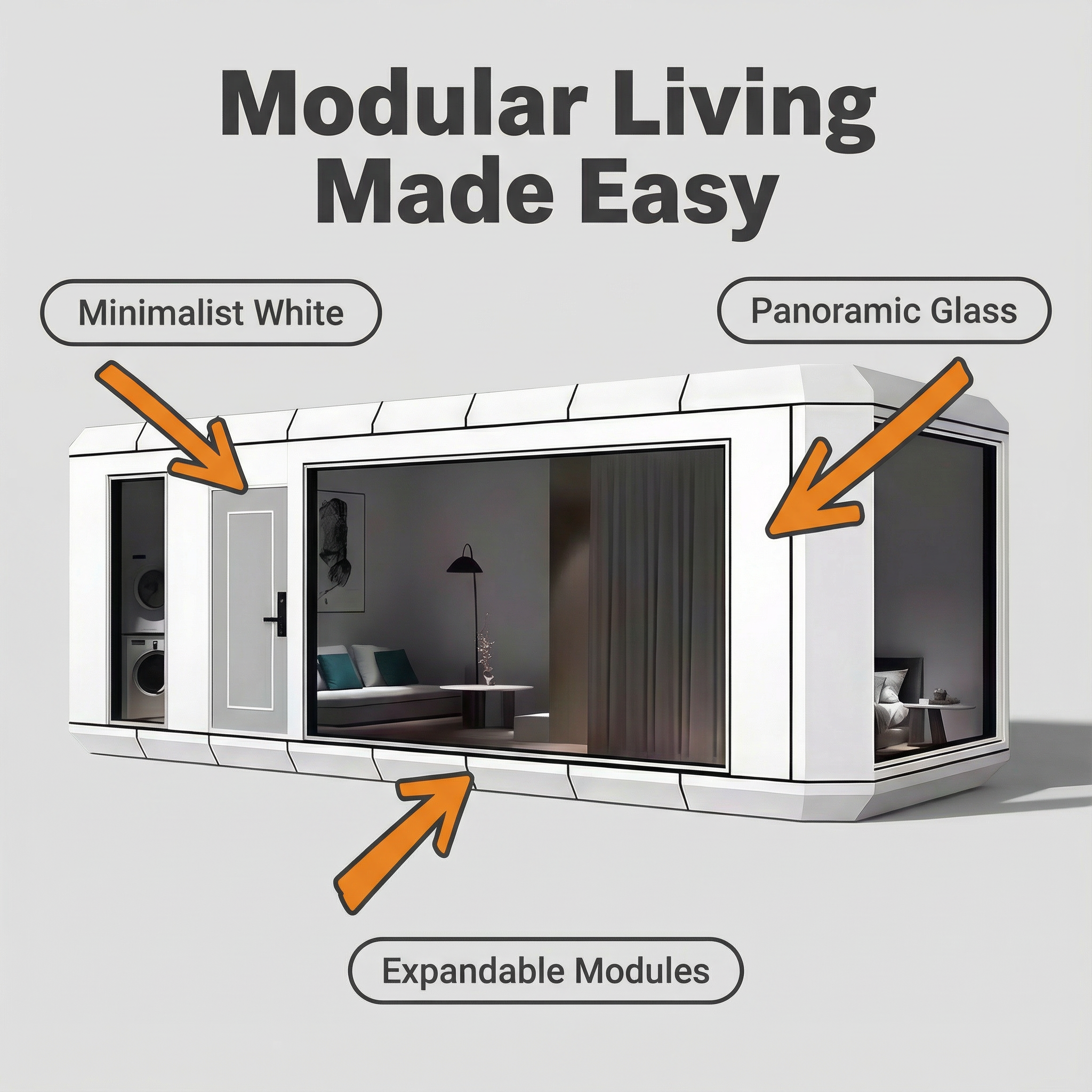 Modern and convenient space cabin accommodation and homestay
